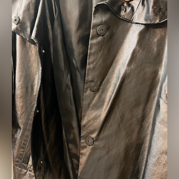 NWOT MIXIT Cropped Jacket Faux Leather with 3/4 Pleated Sleeve and Short Belt - Picture 7 of 9